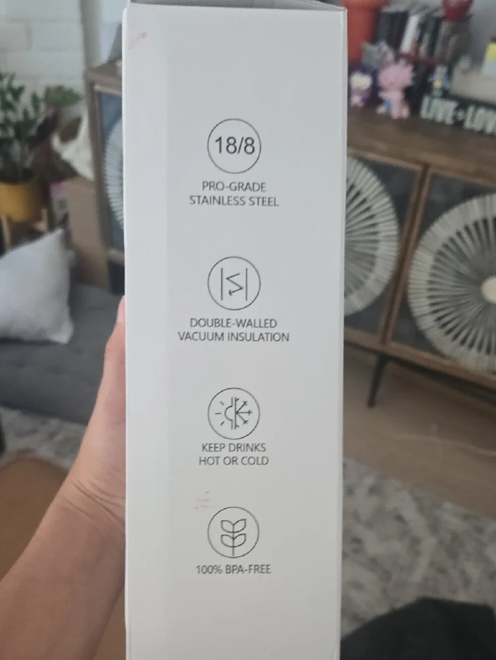 NIB KPop Demon Hunters 32 oz Black Insulated Water Bottle Tumbler